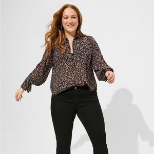 Torrid Festi Chiffon Puff Sleeve Top